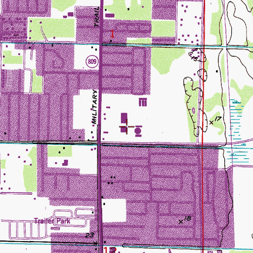 Topographic Map of Polo Grounds Mall, FL