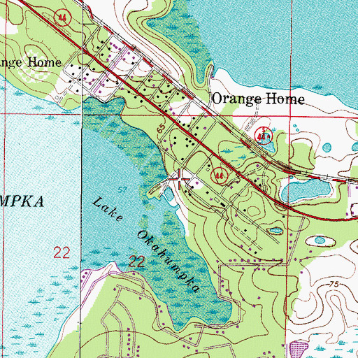 Topographic Map of Lakeside Mobile Home Court, FL