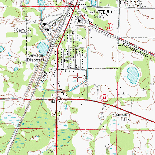 Topographic Map of Wildwood Acres Mobile Home Park, FL
