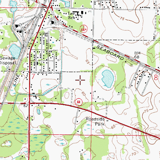Topographic Map of Wildwood Mobile Home Village, FL