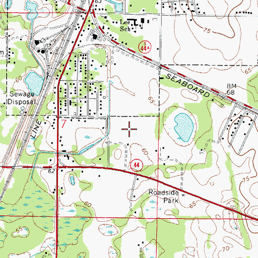 Topographic Map of Parkwood Mobile Home Park, FL