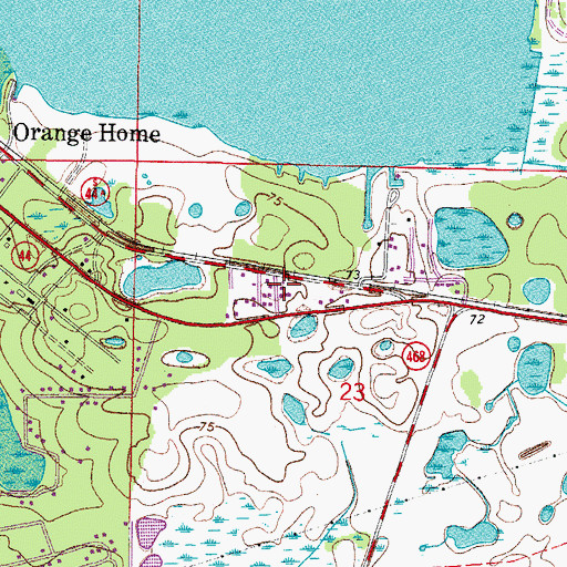 Topographic Map of Rail's End Mobile Home Park, FL