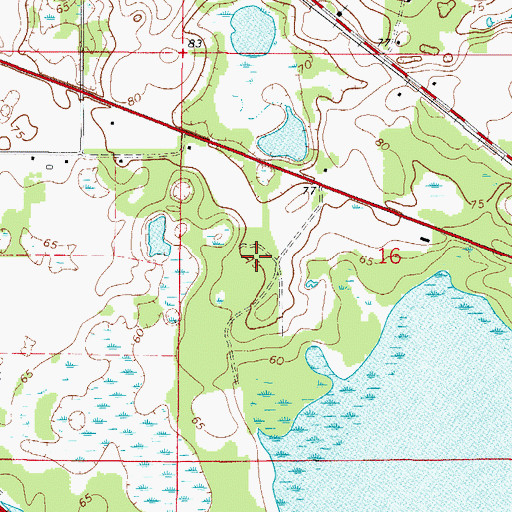 Topographic Map of Wildwood Country Resort Mobile Home Park, FL