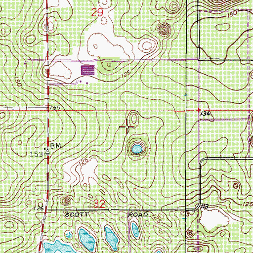 Topographic Map of Windermere Golf Center, FL