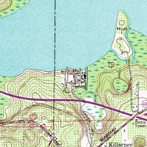 Topographic Map of Hickory Heights Trailer Park, FL