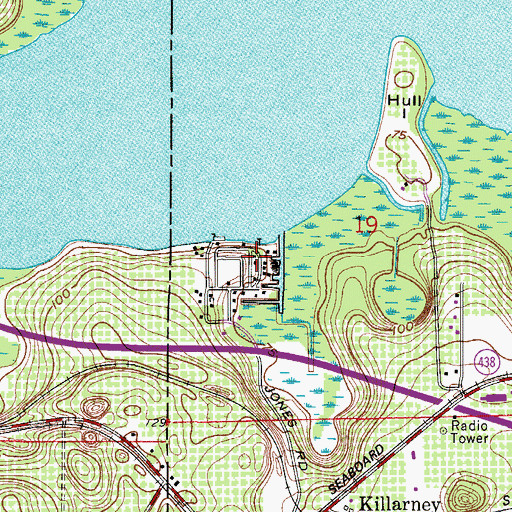 Topographic Map of South Shore Mobile Home Park, FL