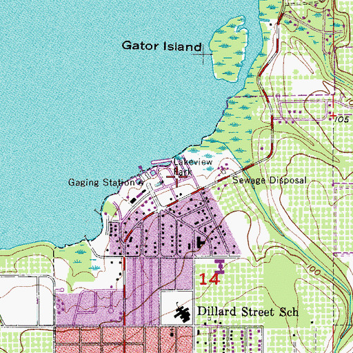 Topographic Map of Trailer City Mobile Home Park, FL