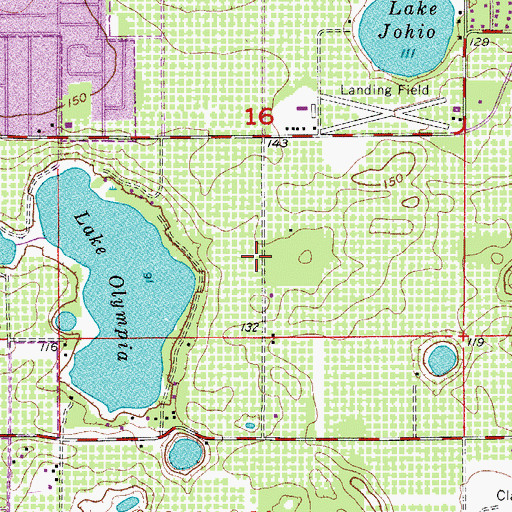 Topographic Map of WOKB - AM (Winter Garden), FL