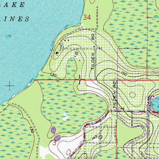 Topographic Map of Woodfield Country Club, FL