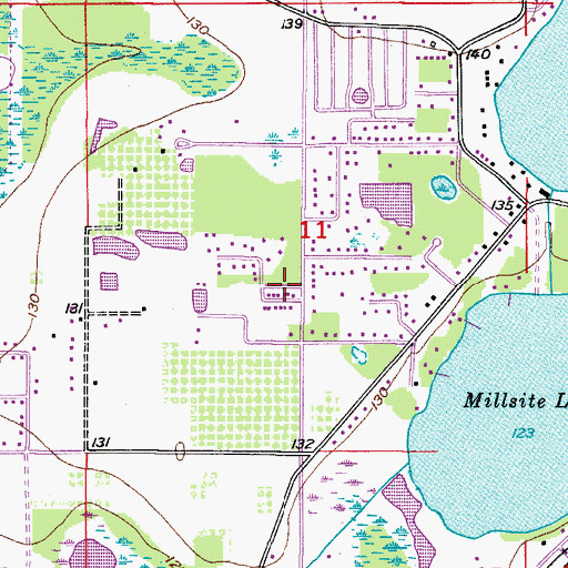 Topographic Map of Cypress Acres Mobile Home Park, FL