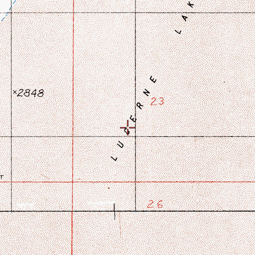 Topographic Map of Lucerne Lake, CA