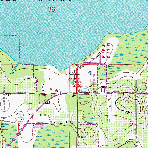 Topographic Map of Fairview Village Mobile Home Park, FL