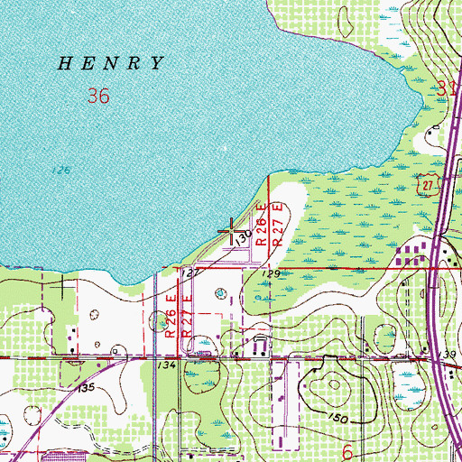 Topographic Map of Hidden Cove Mobile Home Park, FL