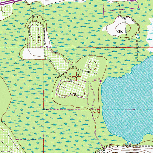 Topographic Map of Hidden Cove West Mobile Home Park, FL