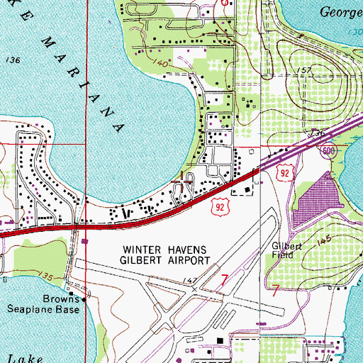 Topographic Map of Lake Haven Mobile Home Park, FL