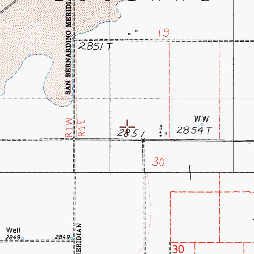 Topographic Map of Lucerne Valley, CA