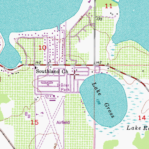 Topographic Map of Lakeshore Palms Travel Park, FL