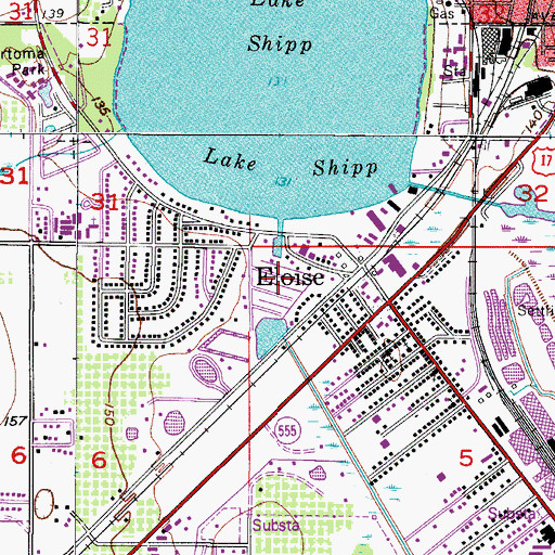 Topographic Map of Garden Mobile Village, FL