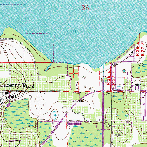 Topographic Map of Hidden Cove East Mobile Home Park, FL