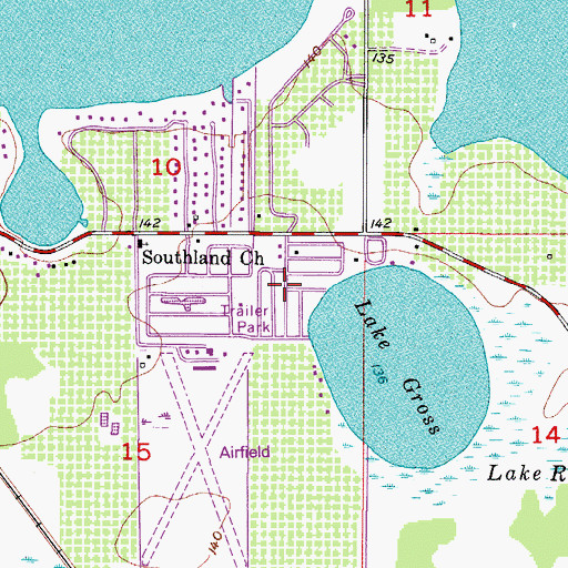 Topographic Map of Orange Manor Mobile Home Park East, FL