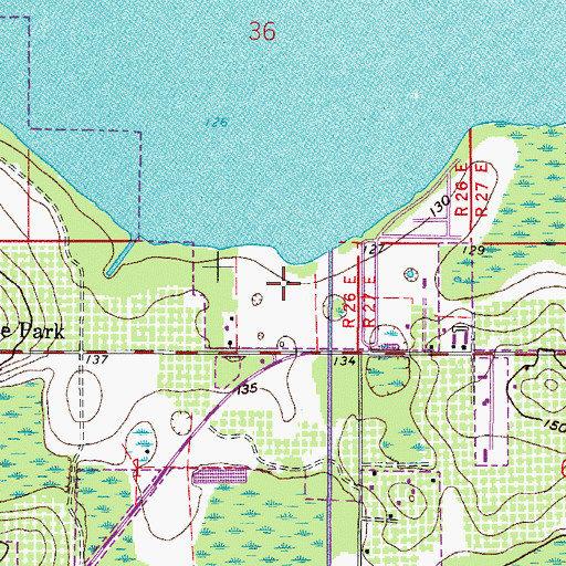 Topographic Map of Swiss Golf and Tennis Club Mobile Home Park, FL