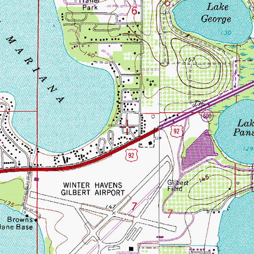 Topographic Map of Wagon Wheel Park Mobile Home Park, FL