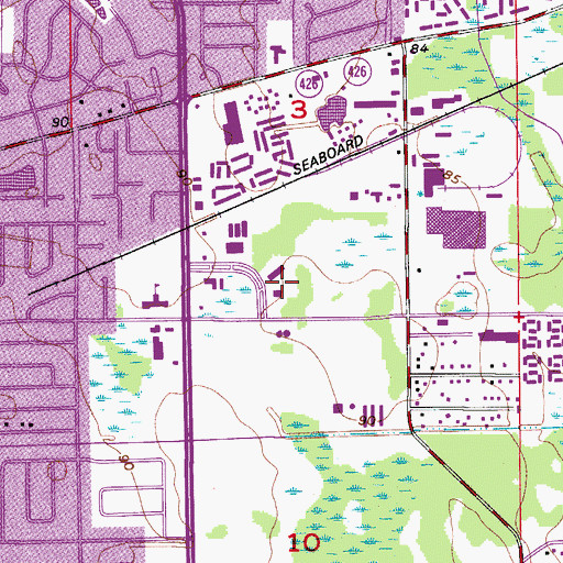 Topographic Map of Aloma Post Office, FL