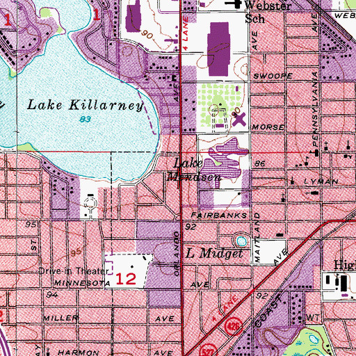 Topographic Map of Ranch Mall, FL