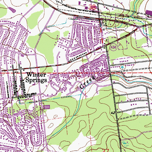 Topographic Map of Hacienda Village Mobile Home Park, FL