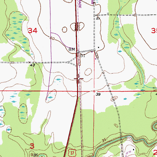 Topographic Map of Wyndmoor Community Golf Course, FL