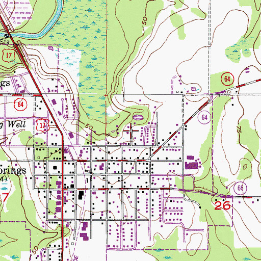Topographic Map of Crossroads Community Church, FL