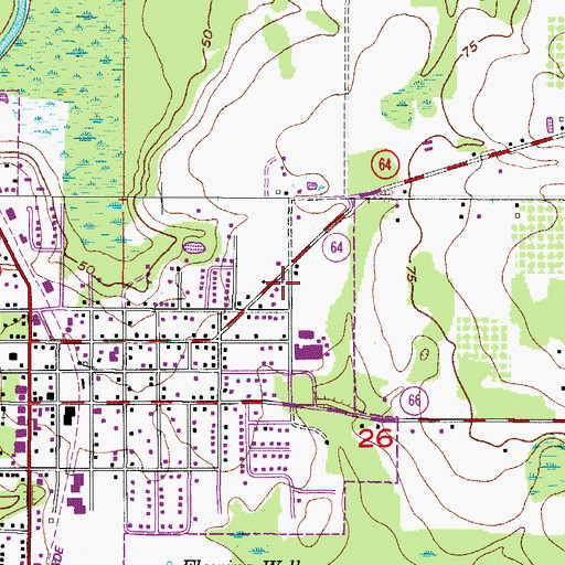 Topographic Map of Hardee County Spanish United Methodist Church, FL
