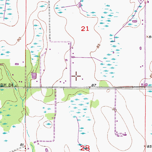 Topographic Map of Maranatha Baptist Church, FL