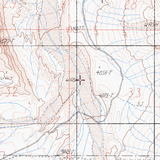 Topographic Map of Lucky Jim Wash, CA