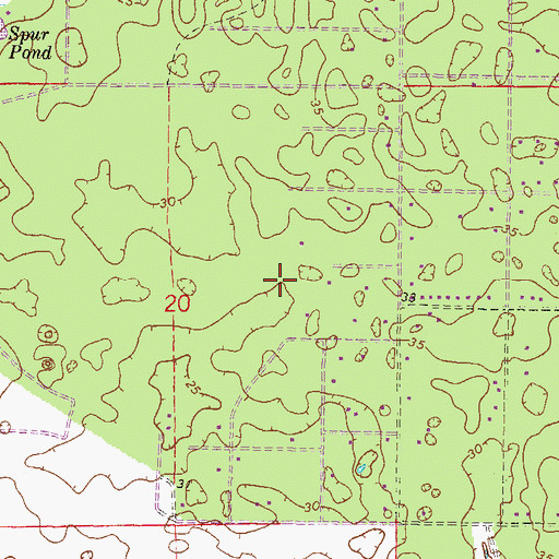 Topographic Map of North Chiefland Church of God, FL