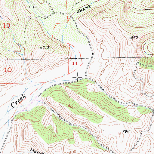 Topographic Map of Lumber Canyon, CA