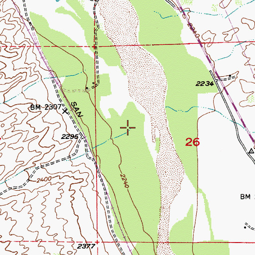 Topographic Map of Capgage Wash, AZ