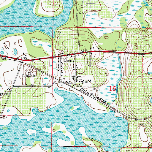 Topographic Map of Mount Olive Missionary Baptist Church, FL