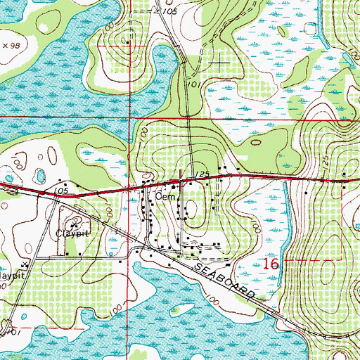 Topographic Map of Saint Paul African Methodist Episcopal Church, FL