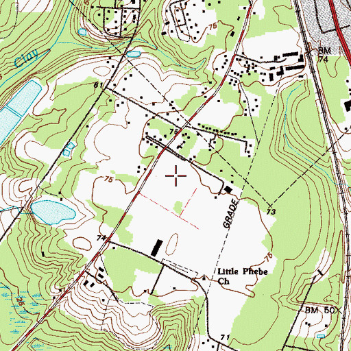 Topographic Map of Folkston Elementary School, GA