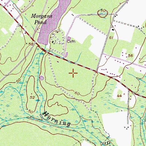 Topographic Map of South Effingham Middle School, GA