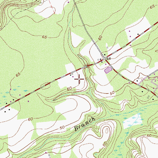 Topographic Map of Ebenezer Elementary School, GA