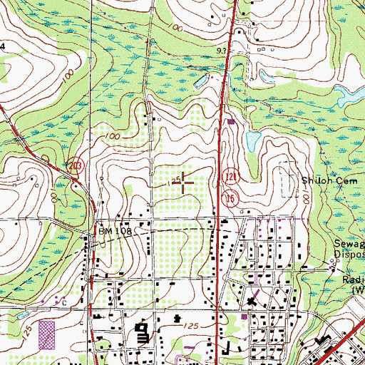 Topographic Map of Blackshear Elementary School, GA