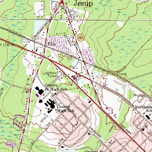 Topographic Map of New Testament Baptist School, GA