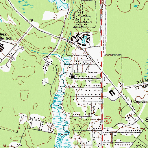 Topographic Map of New Hope Christian Academy, GA