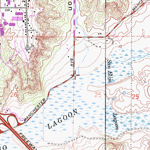 Topographic Map of Lux Canyon, CA