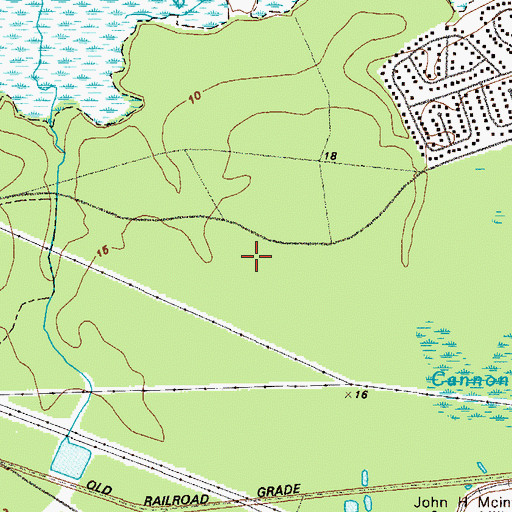 Topographic Map of Sugarmill Elementary School, GA
