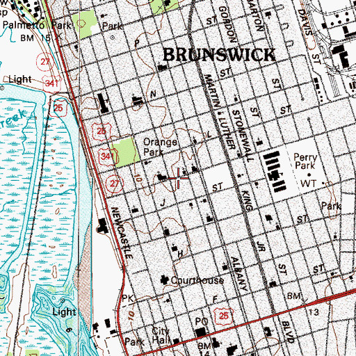 Topographic Map of Temple of Truth Christian Community School, GA