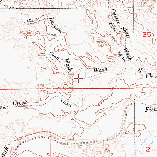 Topographic Map of Lycium Wash, CA