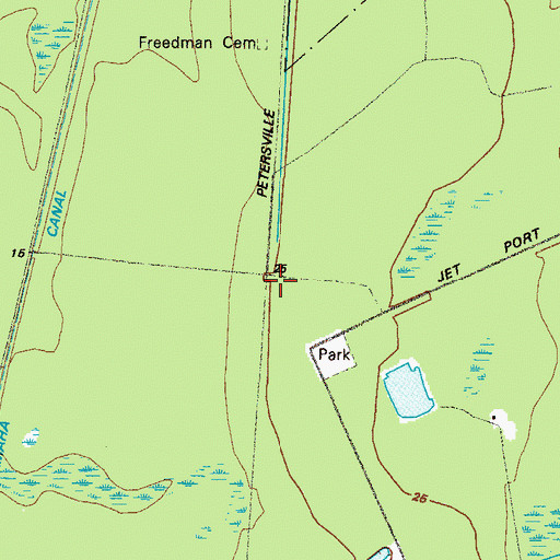 Topographic Map of Needwood Middle School, GA